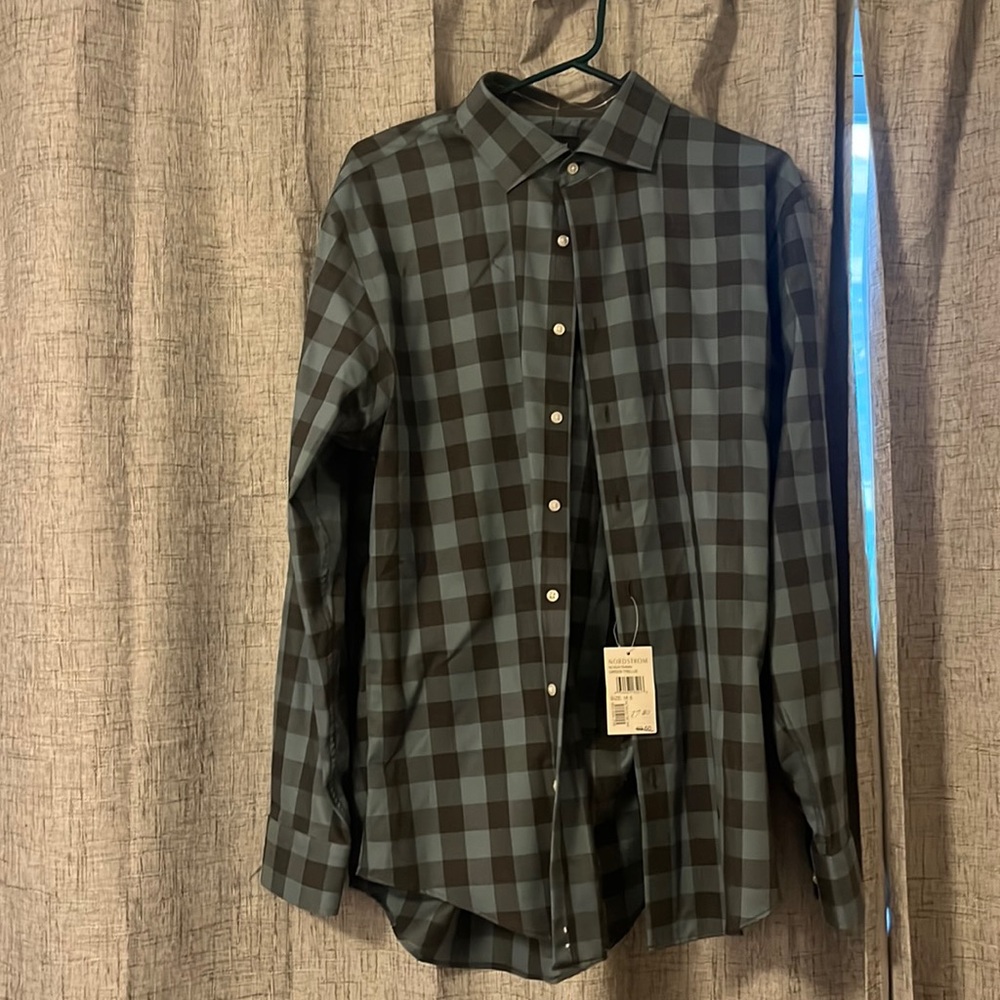 Nordstrom blue dress shirt. Medium, 16.5” neck